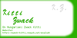 kitti zwack business card